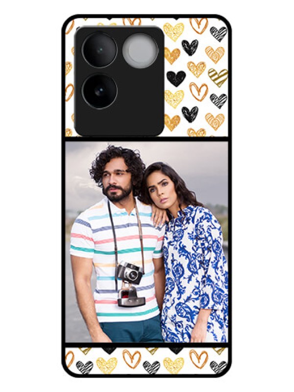 Custom iQOO Z7 Pro 5G Custom Glass Phone Case - Love Symbol Design