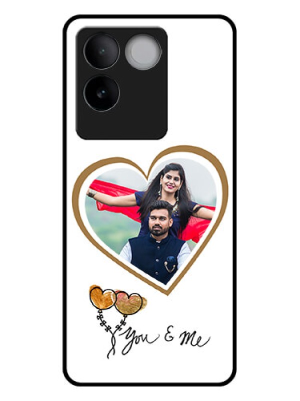 Custom iQOO Z7 Pro 5G Custom Glass Phone Case - You & Me Design