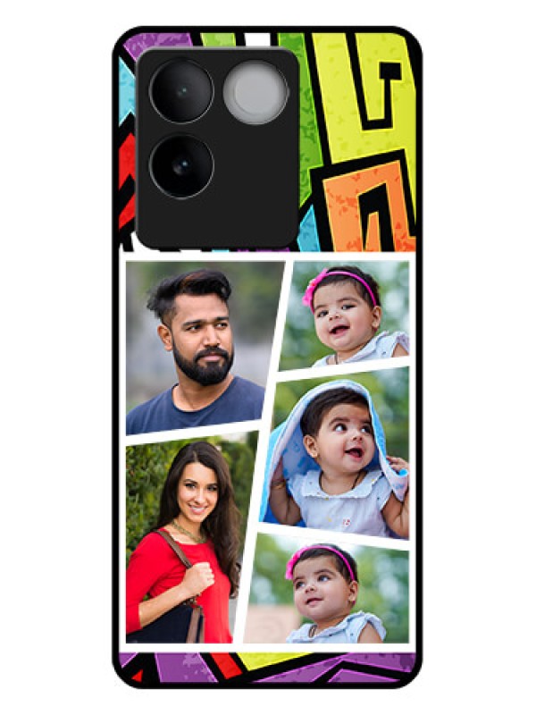 Custom iQOO Z7 Pro 5G Custom Glass Phone Case - Graffiti Pattern Design