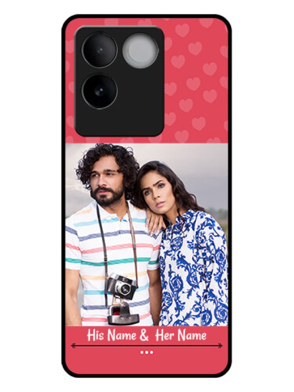 Custom iQOO Z7 Pro 5G Custom Glass Phone Case - Simple Love Design