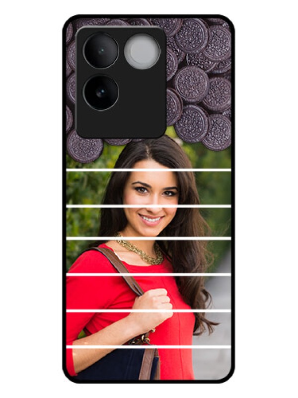 Custom iQOO Z7 Pro 5G Custom Glass Phone Case - With Oreo Biscuit Design