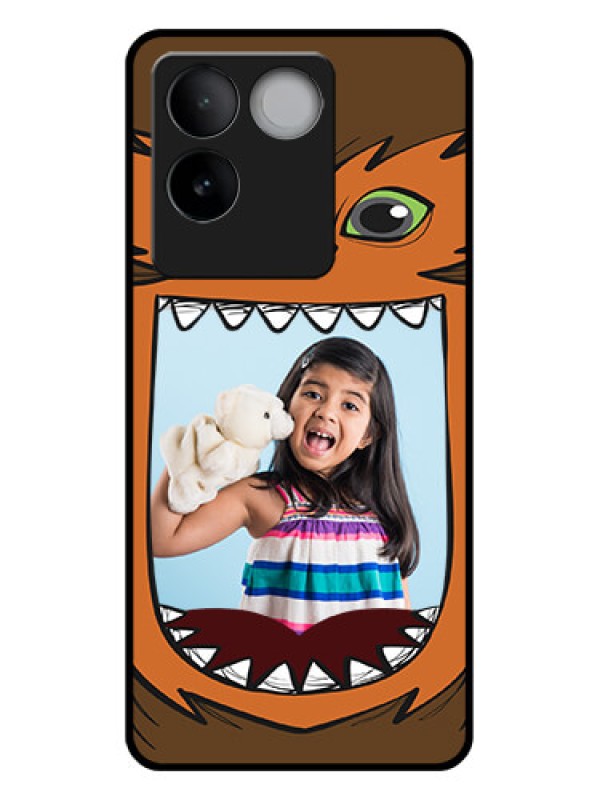 Custom iQOO Z7 Pro 5G Custom Glass Phone Case - Owl Monster Back Case Design