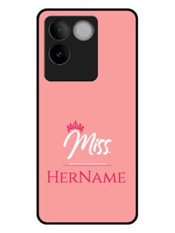 Custom iQOO Z7 Pro 5G Custom Glass Phone Case - Mrs With Name Design