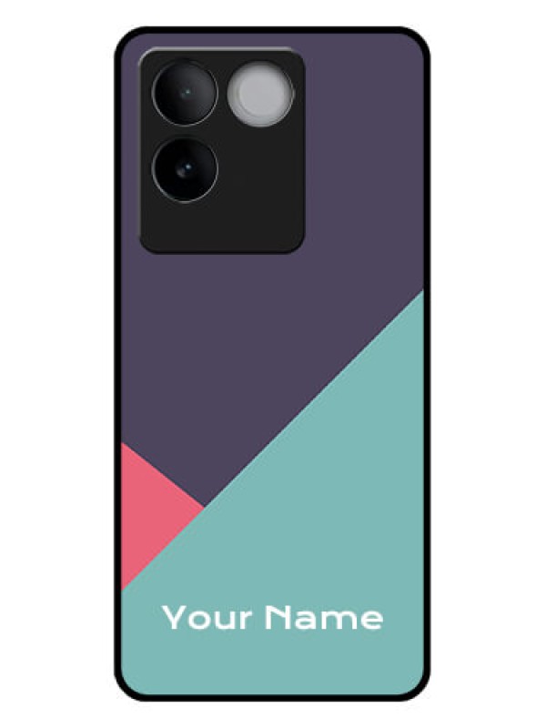 Custom iQOO Z7 Pro 5G Custom Glass Phone Case - Tri Color Abstract Design