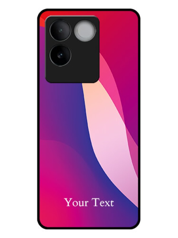 Custom iQOO Z7 Pro 5G Custom Glass Phone Case - Digital Abstract Overlap Design