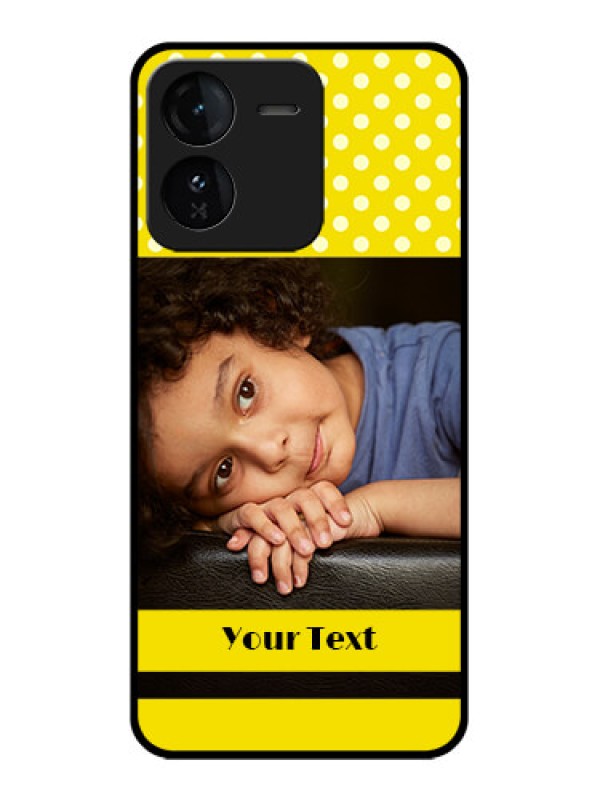 Custom iQOO Z9 5G Custom Glass Phone CaseBright Yellow Case Design