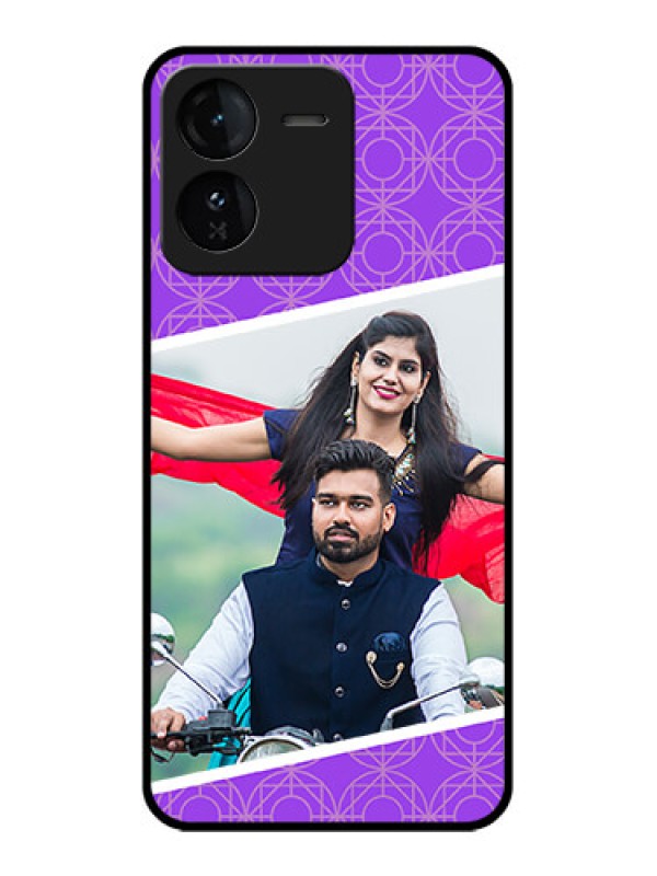 Custom iQOO Z9 5G Custom Glass Phone CaseViolet Color Pattern Design