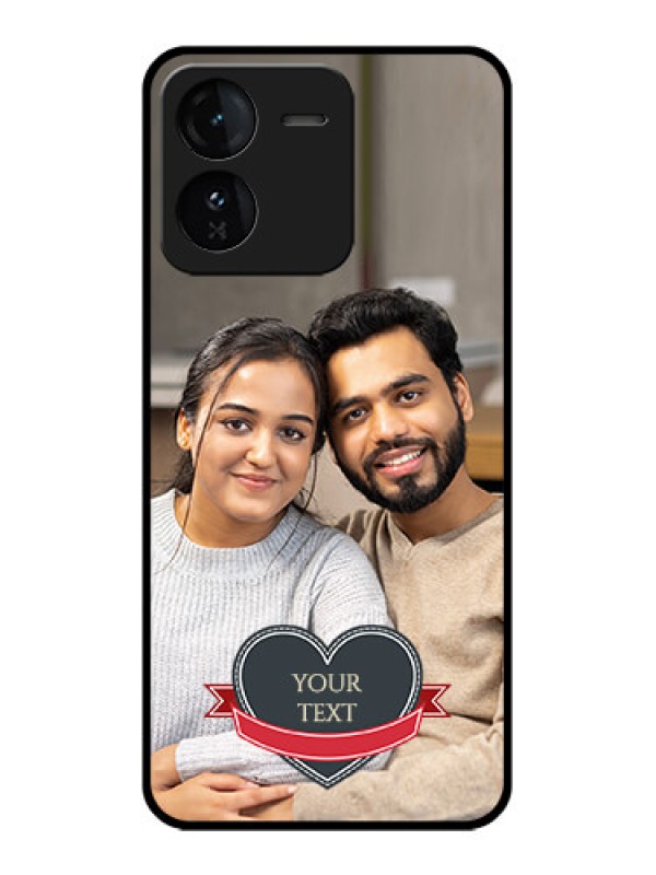 Custom iQOO Z9 5G Custom Glass Phone CaseJust Married Couple Design