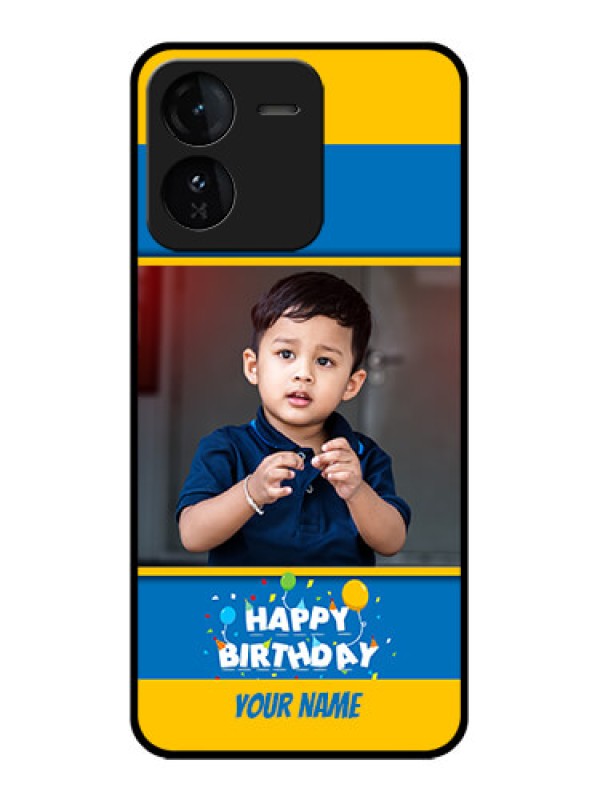 Custom iQOO Z9 5G Custom Glass Phone CaseBirthday Wishes Design