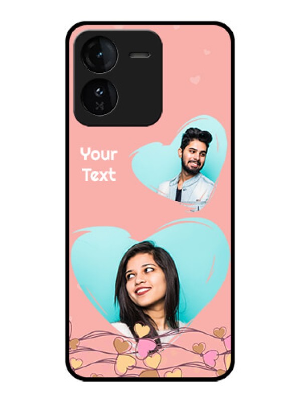 Custom iQOO Z9 5G Custom Glass Phone CaseLove Doodle Design