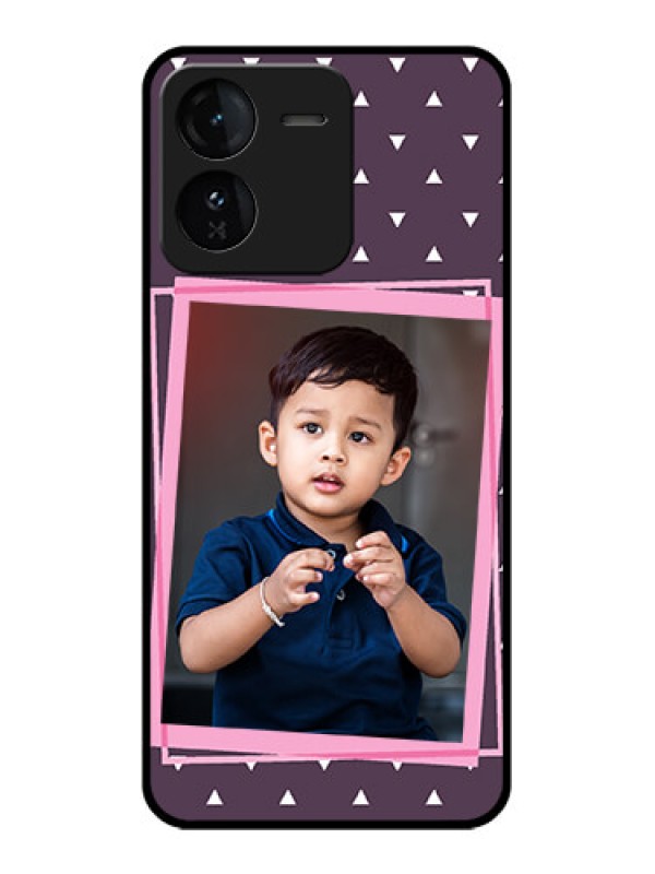 Custom iQOO Z9 5G Custom Glass Phone CaseTriangle Pattern Dotted Design