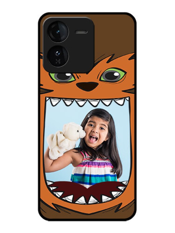 Custom iQOO Z9 5G Custom Glass Phone CaseOwl Monster Back Case Design