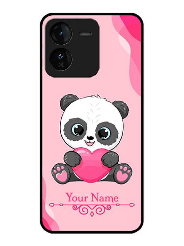 Custom iQOO Z9 5G Custom Glass Phone CaseCute Panda Design