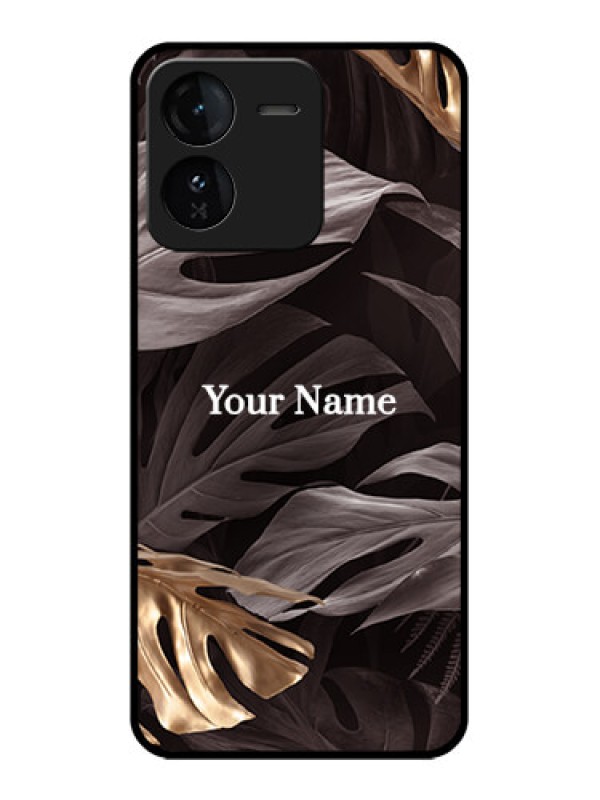 Custom iQOO Z9 5G Custom Glass Phone CaseWild Leaves Digital Paint Design