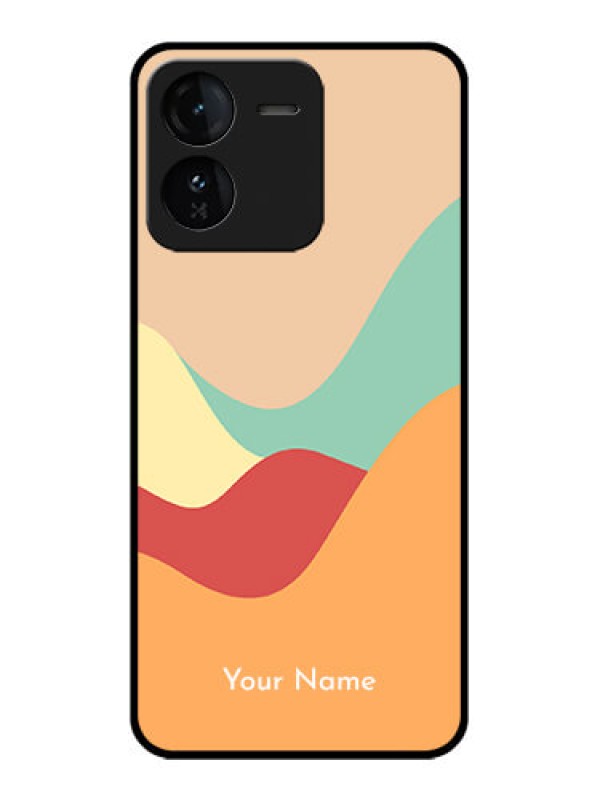 Custom iQOO Z9 5G Custom Glass Phone CaseOcean Waves Multi - Colour Design