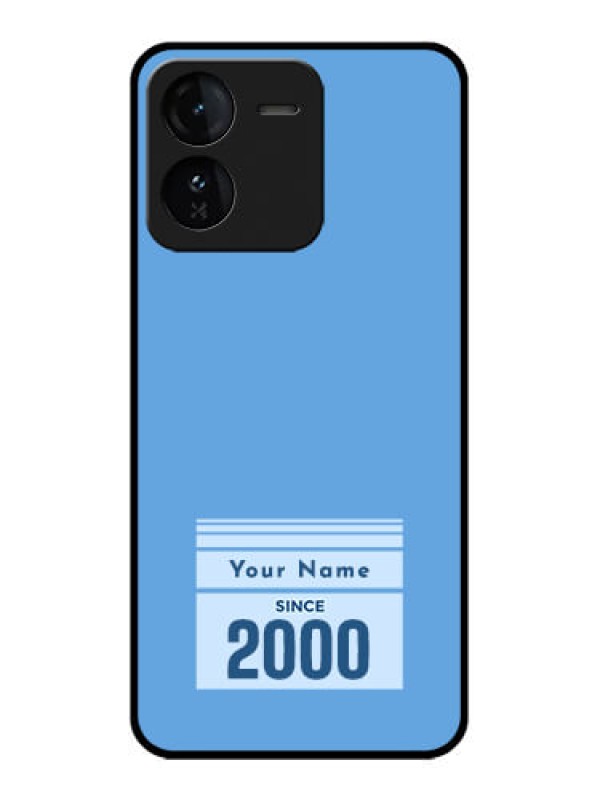 Custom iQOO Z9 5G Custom Glass Phone CaseCustom Year Of Birth Design