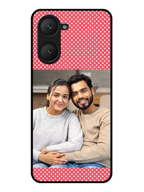 Custom iQOO Z9 Lite 5G Custom Glass Phone Case - White Dotted Design
