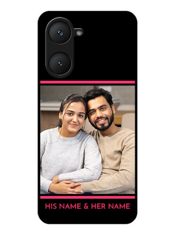 Custom iQOO Z9 Lite 5G Custom Glass Phone Case - With Add Text Design