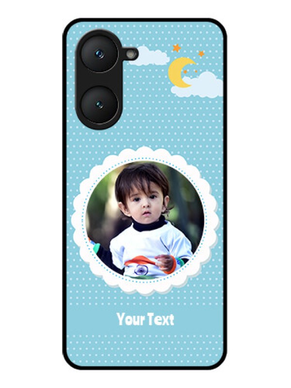 Custom iQOO Z9 Lite 5G Custom Glass Phone Case - Violet Pattern Design