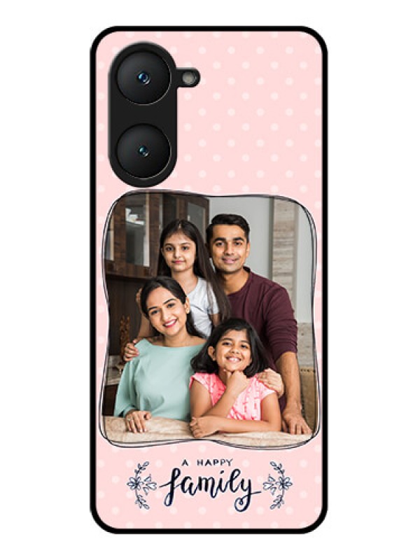 Custom iQOO Z9 Lite 5G Custom Glass Phone Case - Family With Dots Design