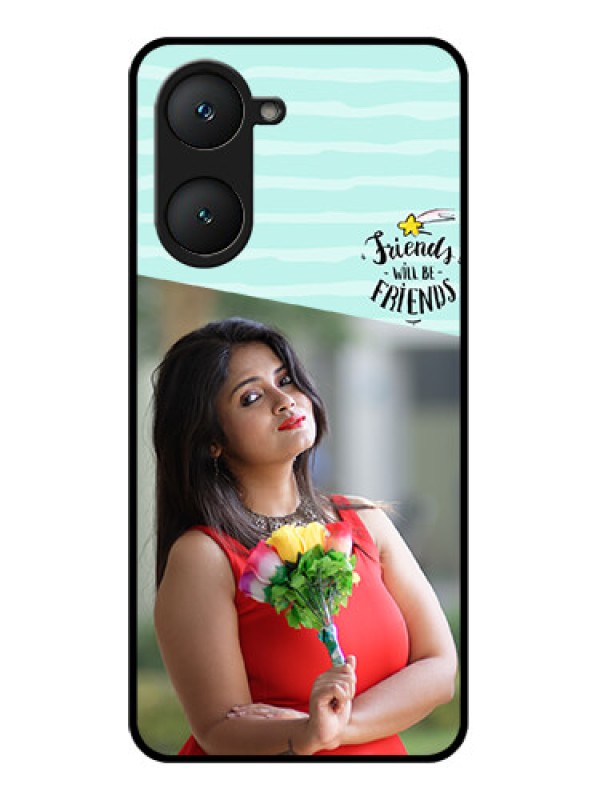 Custom iQOO Z9 Lite 5G Custom Glass Phone Case - Friends Picture Icon Design