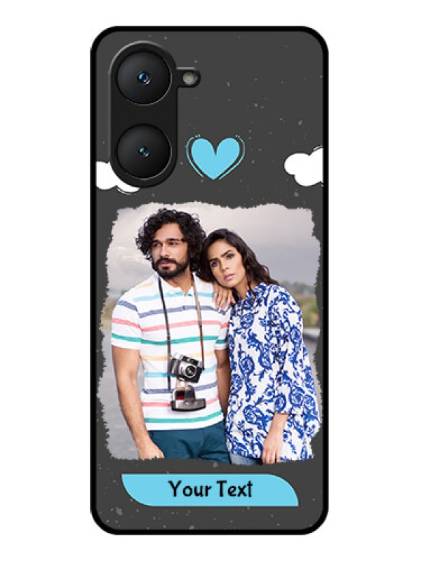 Custom iQOO Z9 Lite 5G Custom Glass Phone Case - Splashes With Love Doodles Design