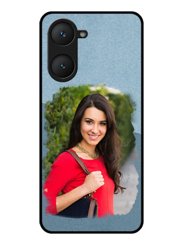 Custom iQOO Z9 Lite 5G Custom Glass Phone Case - Grunge Line Art Design