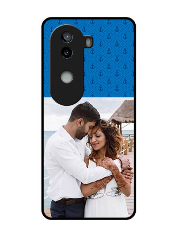 Custom iQOO Z9s 5G Custom Glass Phone CaseBlue Anchors Design