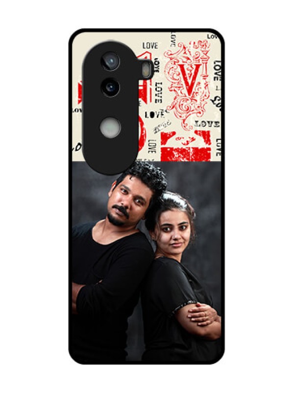 Custom iQOO Z9s 5G Custom Glass Phone CaseTrendy Love Design Case