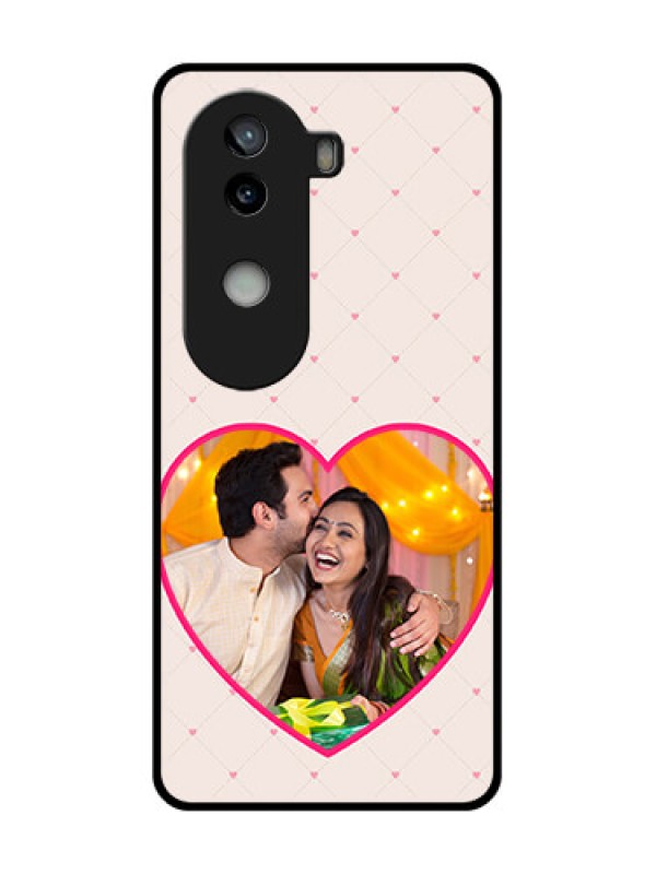 Custom iQOO Z9s 5G Custom Glass Phone CaseHeart Shape Design