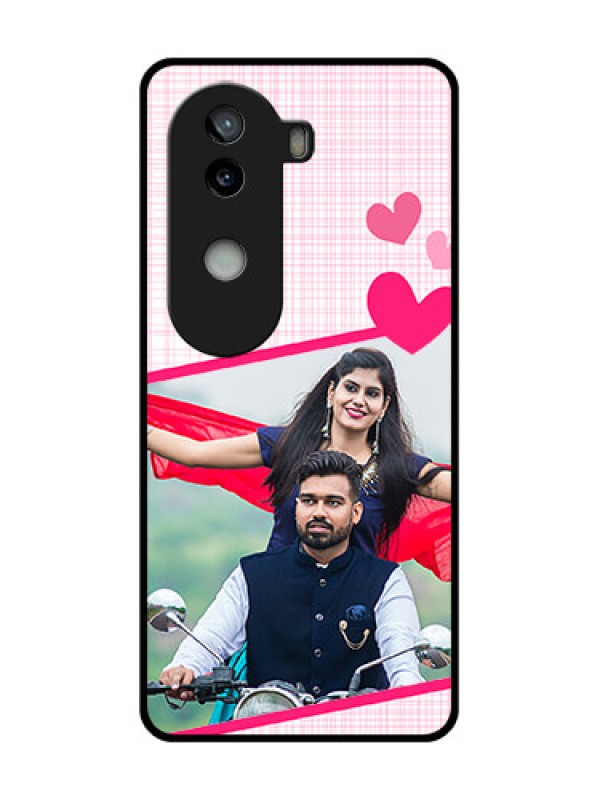 Custom iQOO Z9s 5G Custom Glass Phone CaseLove Shape Heart Design