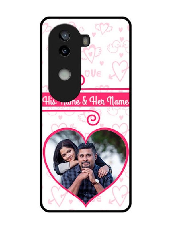 Custom iQOO Z9s 5G Custom Glass Phone CaseHeart Shape Love Design