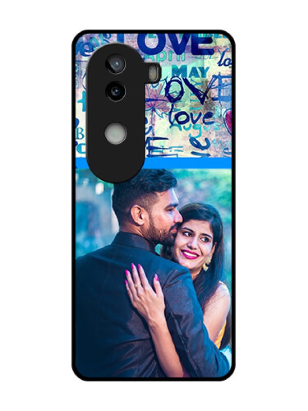 Custom iQOO Z9s 5G Custom Glass Phone CaseColorful Love Design