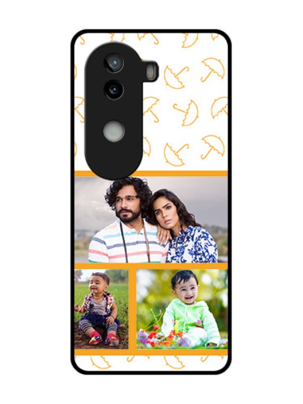 Custom iQOO Z9s 5G Custom Glass Phone CaseYellow Pattern Design