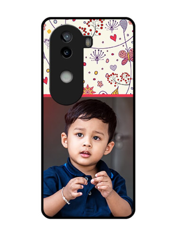 Custom iQOO Z9s 5G Custom Glass Phone CasePremium Floral Design
