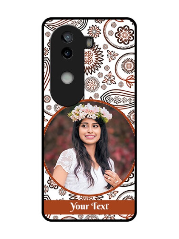 Custom iQOO Z9s 5G Custom Glass Phone CaseAbstract Flower Design