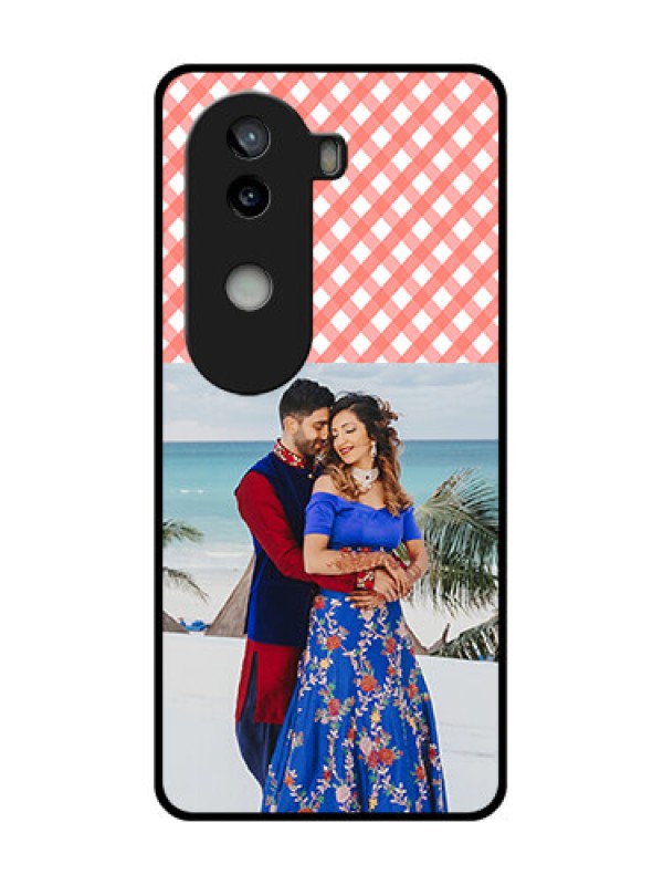 Custom iQOO Z9s 5G Custom Glass Phone CasePink Pattern Design
