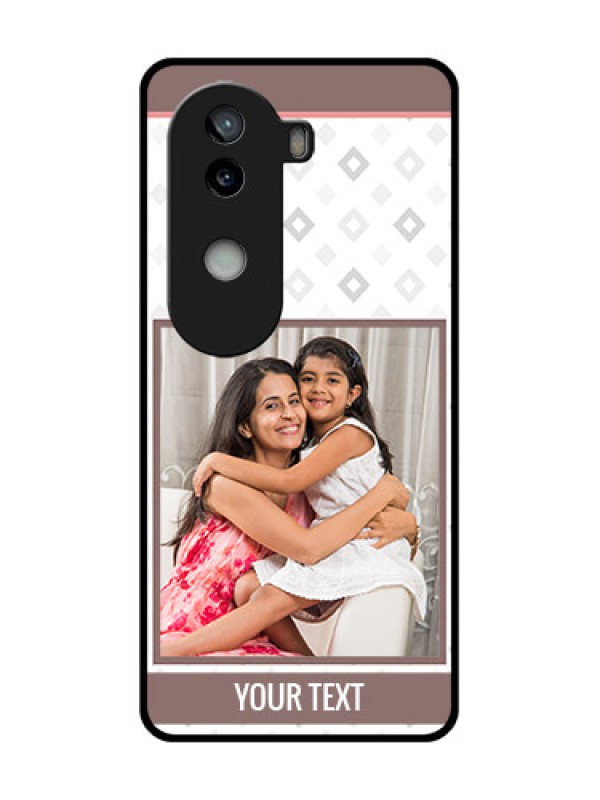 Custom iQOO Z9s 5G Custom Glass Phone CaseSimple Diamond Design