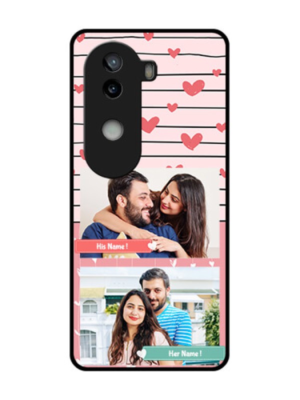 Custom iQOO Z9s 5G Custom Glass Phone CasePhoto With Heart Design