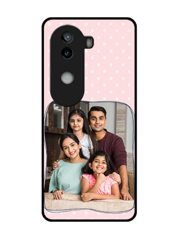 Custom iQOO Z9s 5G Custom Glass Phone CaseFamily With Dots Design