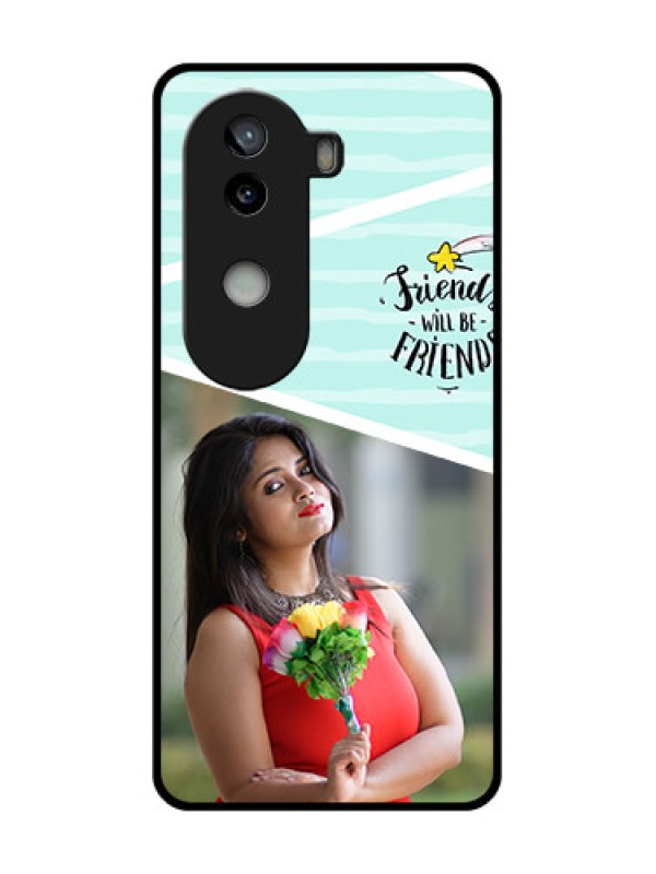 Custom iQOO Z9s 5G Custom Glass Phone CaseFriends Picture Icon Design