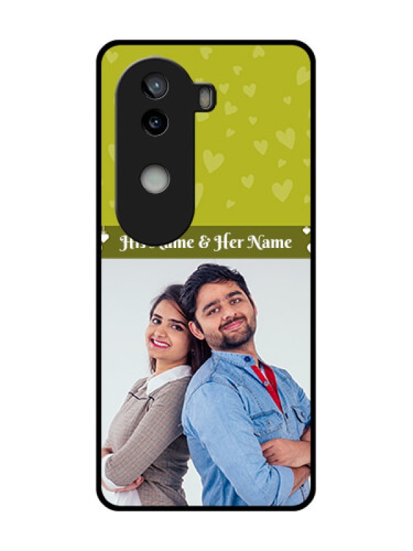 Custom iQOO Z9s 5G Custom Glass Phone CaseYou and Me Heart Design
