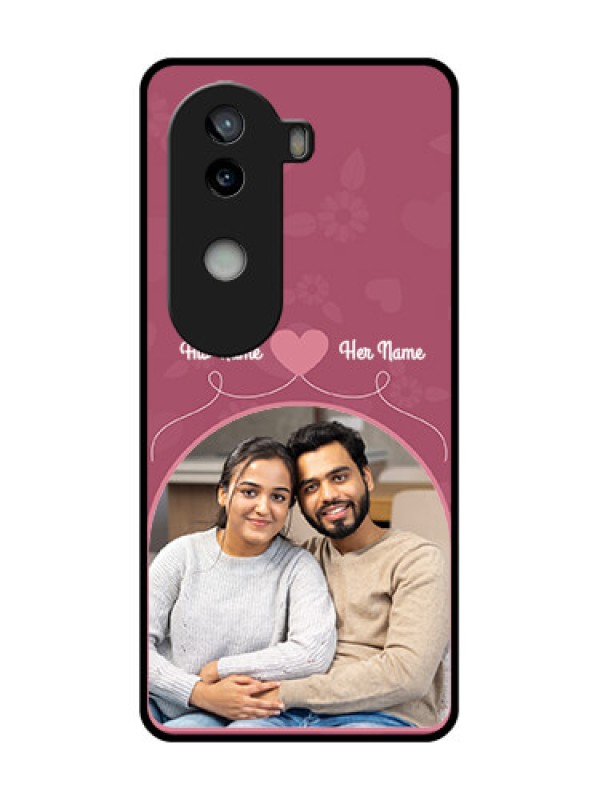 Custom iQOO Z9s 5G Custom Glass Phone CaseLove Floral Design