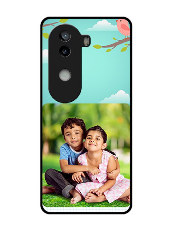 Custom iQOO Z9s 5G Custom Glass Phone CaseDoodle Love Design