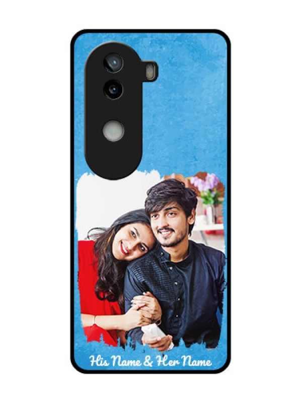 Custom iQOO Z9S 5G Custom Glass Phone Case - Blue Color Vintage Design