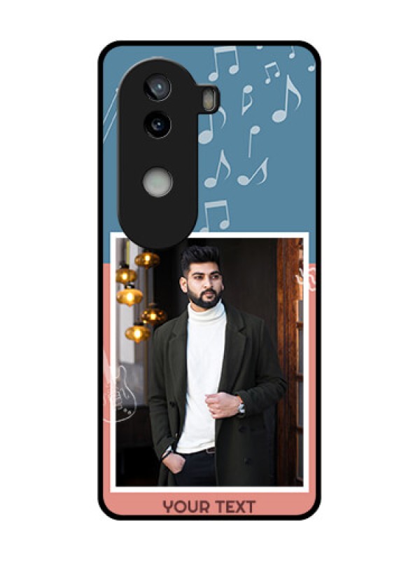 Custom iQOO Z9s 5G Custom Glass Phone CaseWith Color Musical Note Design