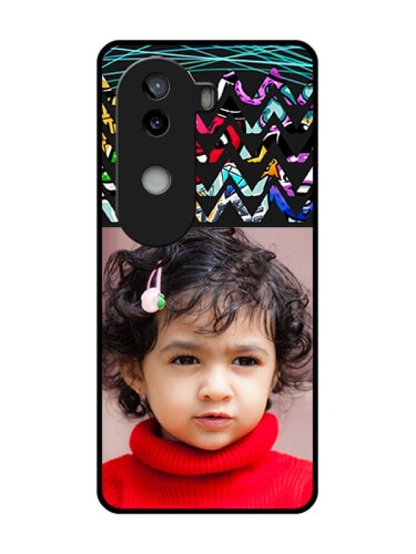 Custom iQOO Z9s 5G Custom Glass Phone CaseNeon Abstract Design