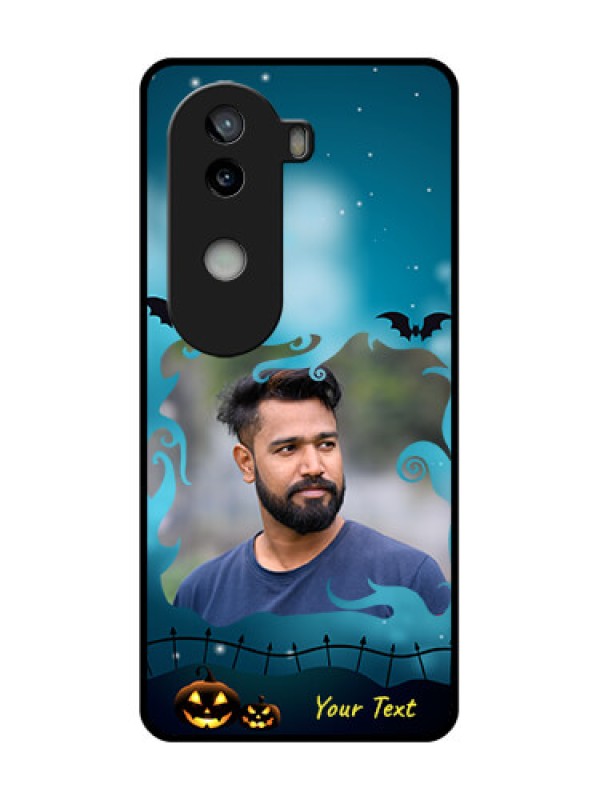 Custom iQOO Z9s 5G Custom Glass Phone CaseHalloween Frame Design