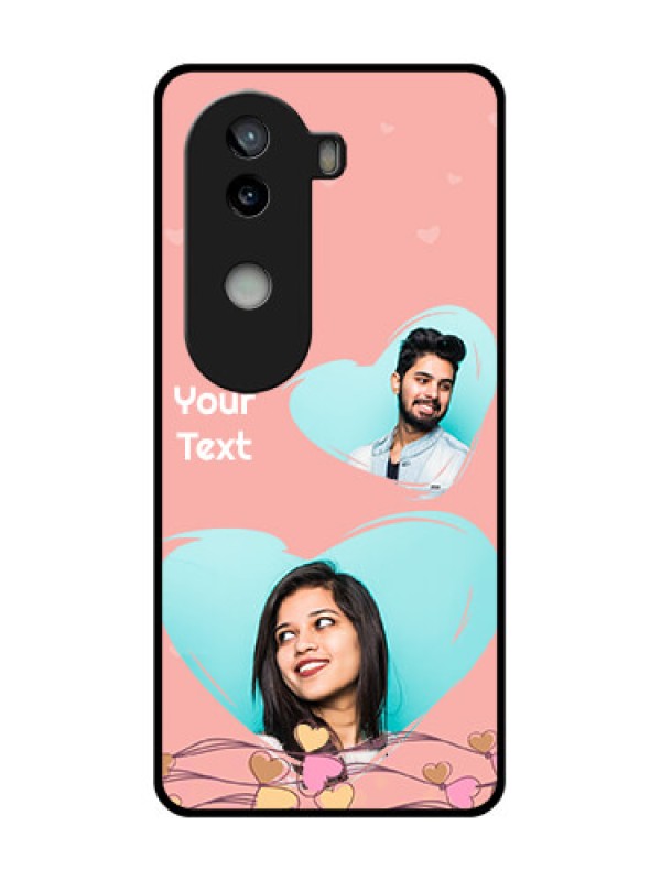 Custom iQOO Z9s 5G Custom Glass Phone CaseLove Doodle Design