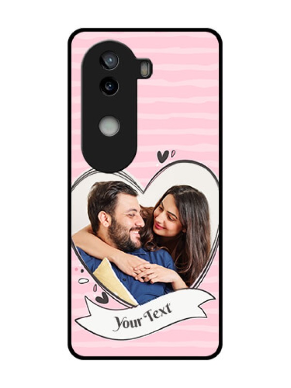 Custom iQOO Z9s 5G Custom Glass Phone CaseVintage Heart Design